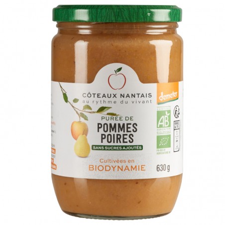 Purée pommes poires Bio Demeter 630 g Côteaux Nantais