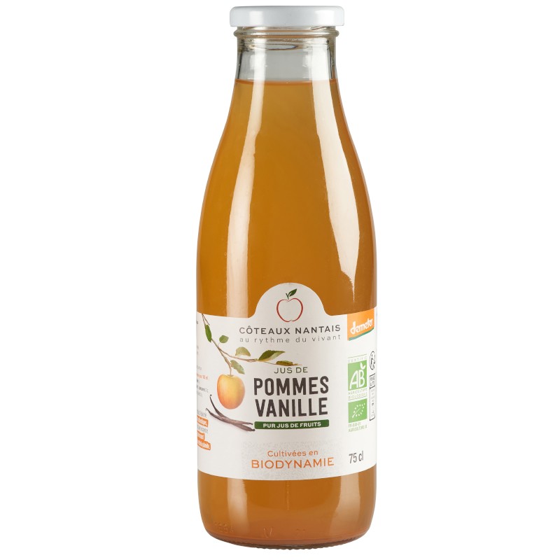 Jus de pommes à la vanille Bio Demeter - 75 cL - Côteaux Nantais