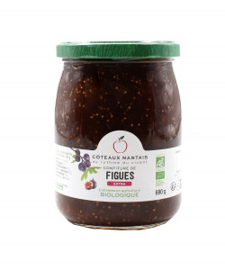 Confiture de figues extra Bio - 690 g, Côteaux Nantais, idéal pour accompagner des tartines de pain, ou des crêpes...