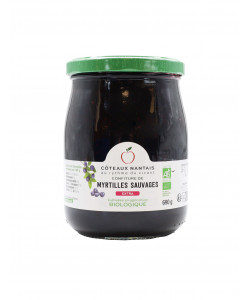 Confiture de myrtilles extra Bio - 690 g, Côteaux Nantais, idéal pour accompagner des tartines de pain, ou des crêpes...