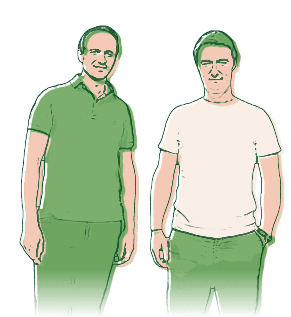 Illustration de François Audo et Antoine Bonhomme, côte à côte